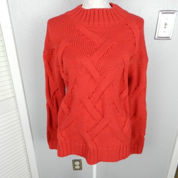 Nordstrom Sweaters - Nordstrom Love X Design Red Cable Knit Sweater S